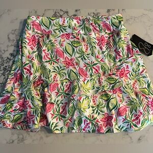 New Emerald 18 Performance Golf Skirt Tropical Size Medium Golf Skort Tennis